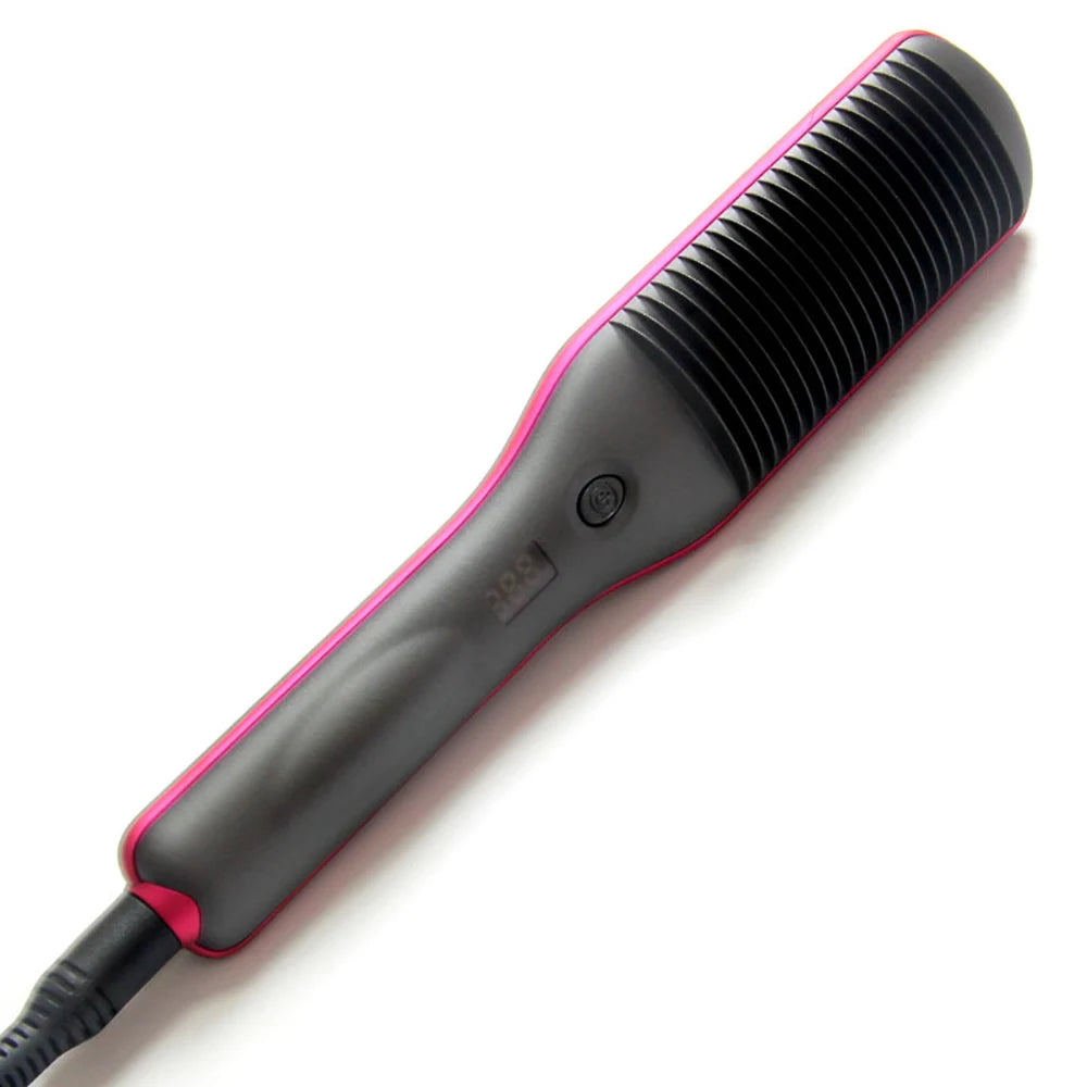 Electric Hair Straightener Brush – Anti-Scald Dual Use Styler