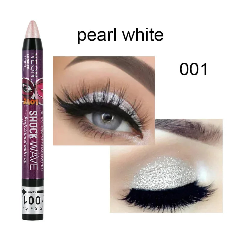 2-in-1 Eyeshadow & Lipstick Stick – Glitter & Matte