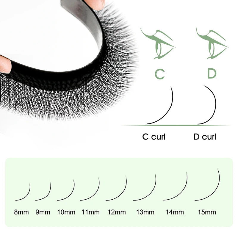 NATUHANA 5 Cases Eyelash Extensions – W-Shape Volume