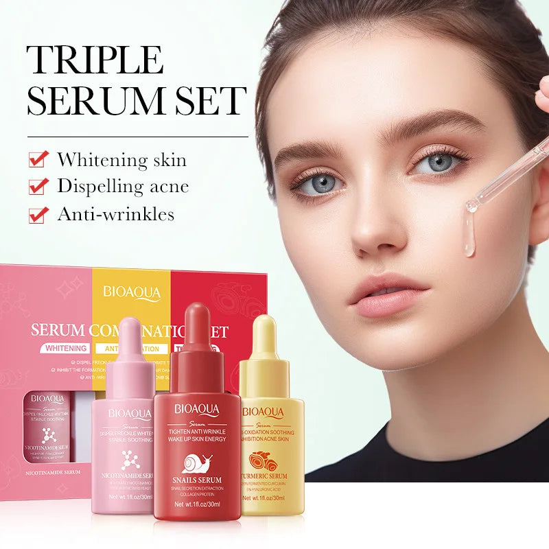 BIOAQUA Serum Set – Vitamin C, Retinol & Hyaluronic