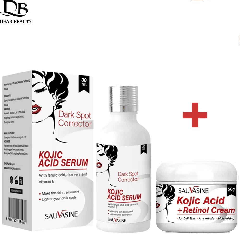Kojic Acid Skincare Set – Cream, Serum, Soap & Cleanser