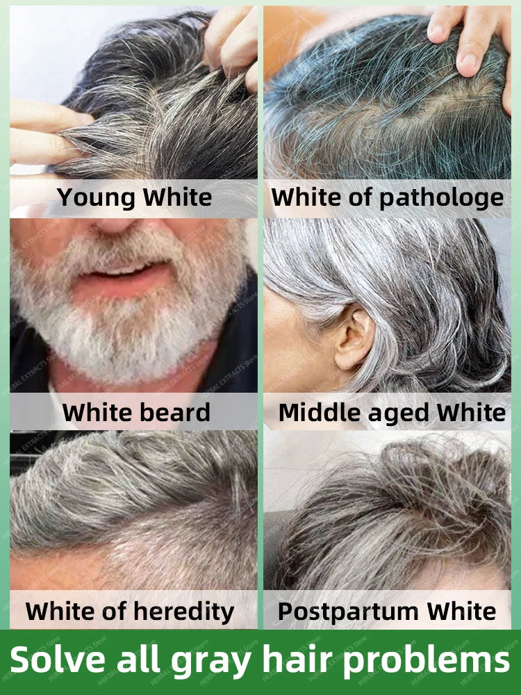 Anti-Grey Hair Cream – Natural Black Color Restorer