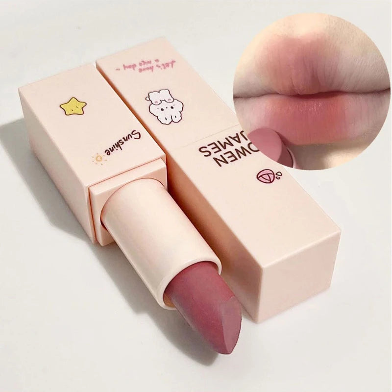 Dusty Pink Velvet Lipstick Milk Silky Texture Lip Rouge Lasting Waterproof Matte Lipsticks Sexy Red Lips Lippy Korean Makeup