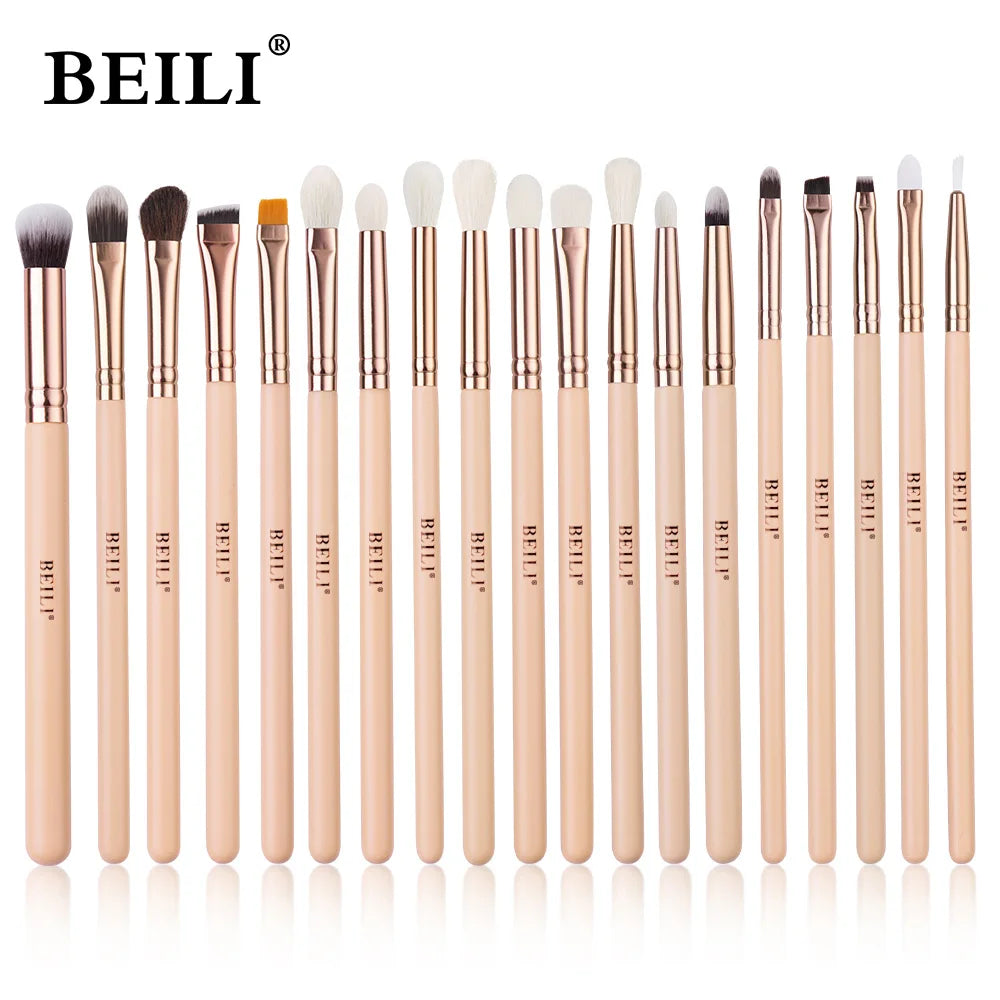 BEILI Pink Makeup Brush Set – Powder & Eyeshadow