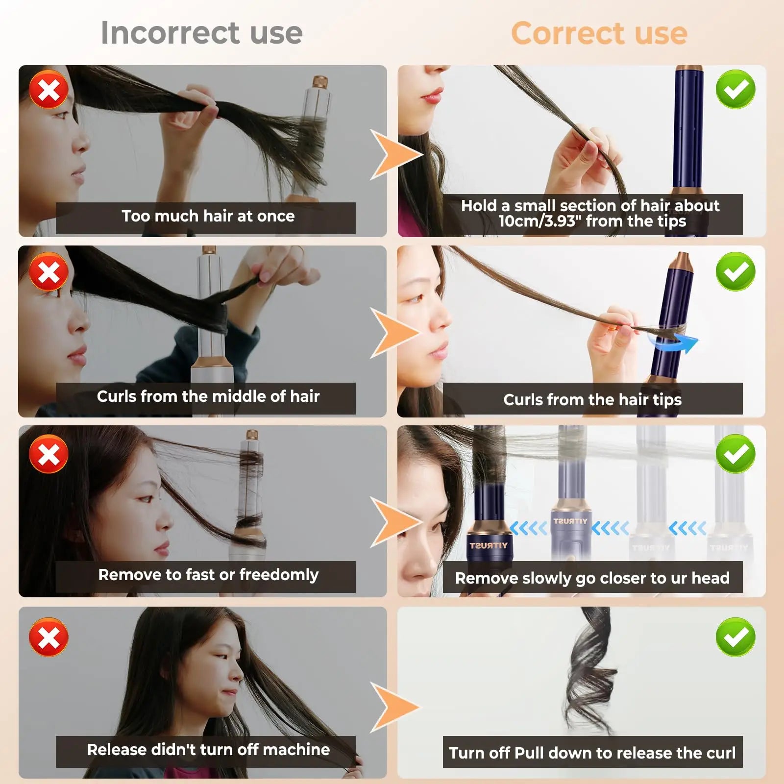 Professional 5 in 1 Hair Styler Hot Air Pick Electric Comb Hot Air Brush Hair Multi Style Airbrush Automatic Curling Iron