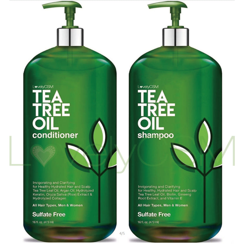 Tea Tree & Argan Oil Shampoo & Conditioner – 473ml Set