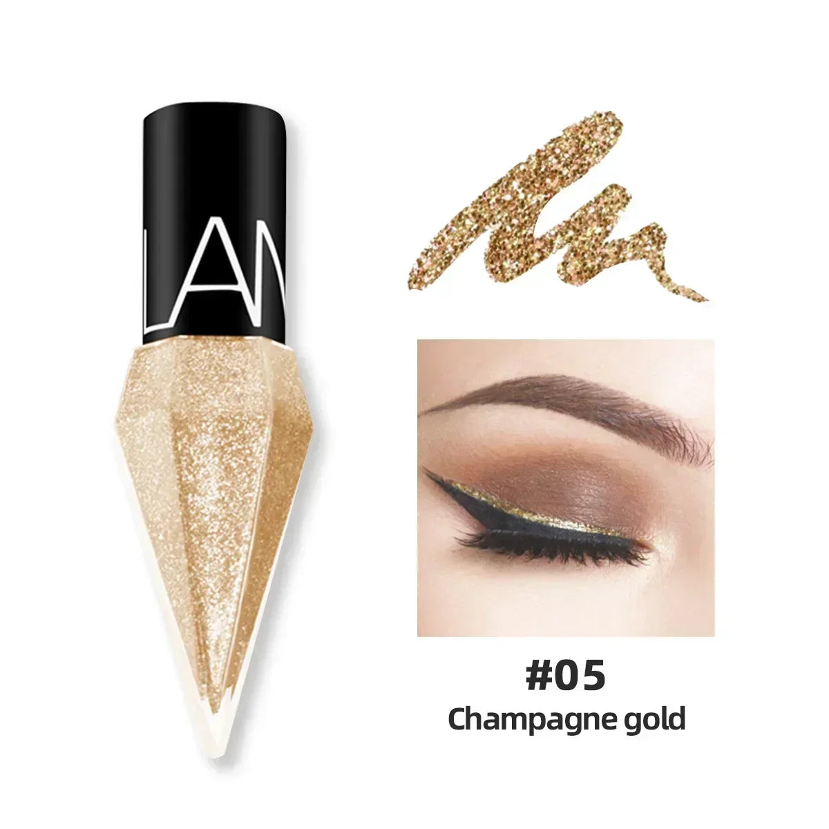 Diamond Shimmer Liquid Eyeliner – Waterproof 5-Color Set