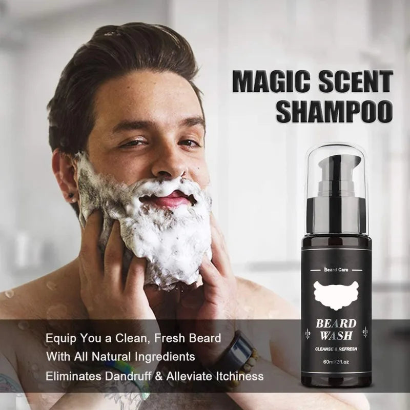 Men’s Beard Grooming Set – Shampoo, Conditioner & Balm