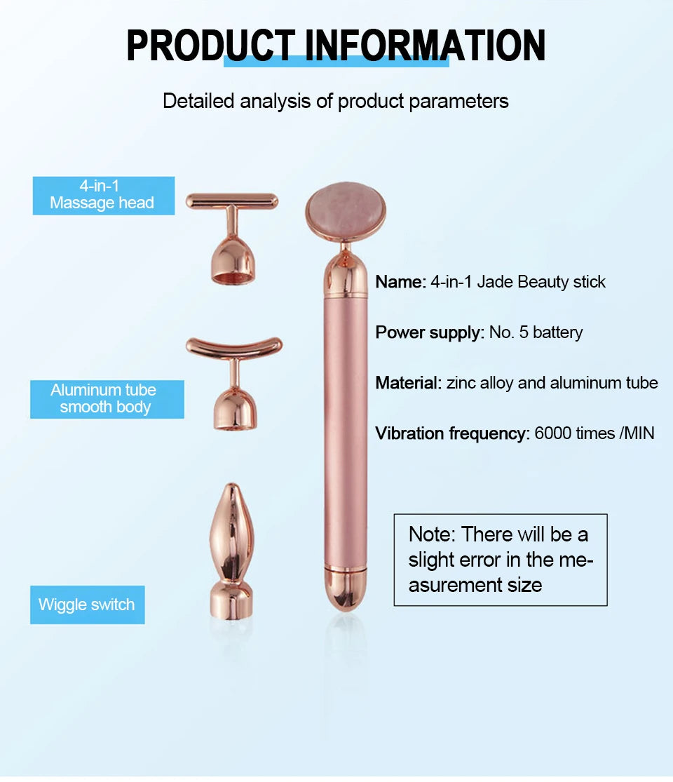 24K Gold Vibrating Face Roller