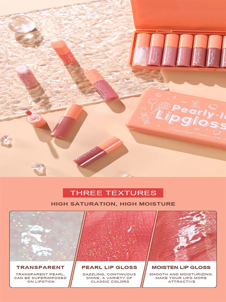 Dragon Ranee 10 Colors Lip Glaze Set – Moisturizing Gloss