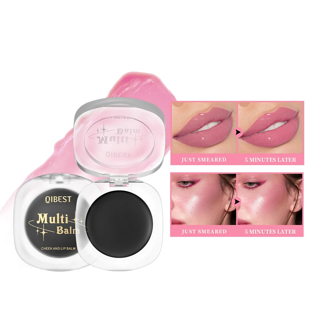 QIBEST 3-in-1 Lipstick – Color Changing Blush & Tint