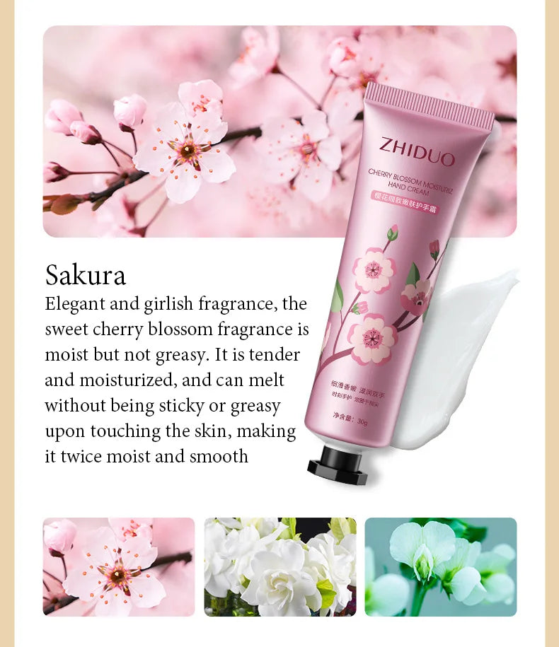 10PCS Fruit & Flower Hand Cream Set – Moisturizing & Nourishing