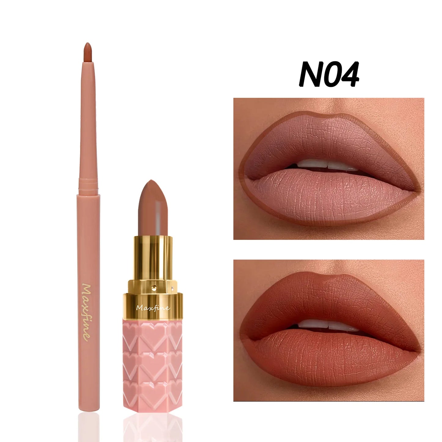 Velvet Matte Lip Liner Set – Waterproof Lipstick