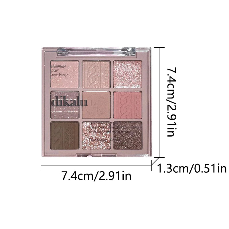 Mini Eyeshadow Palette – 9 Color Pink Brown