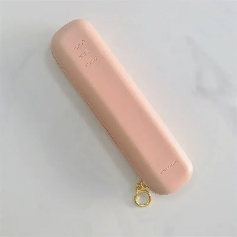 Travel Makeup Brush Holder – Silicone Waterproof Cosmetic Organizer