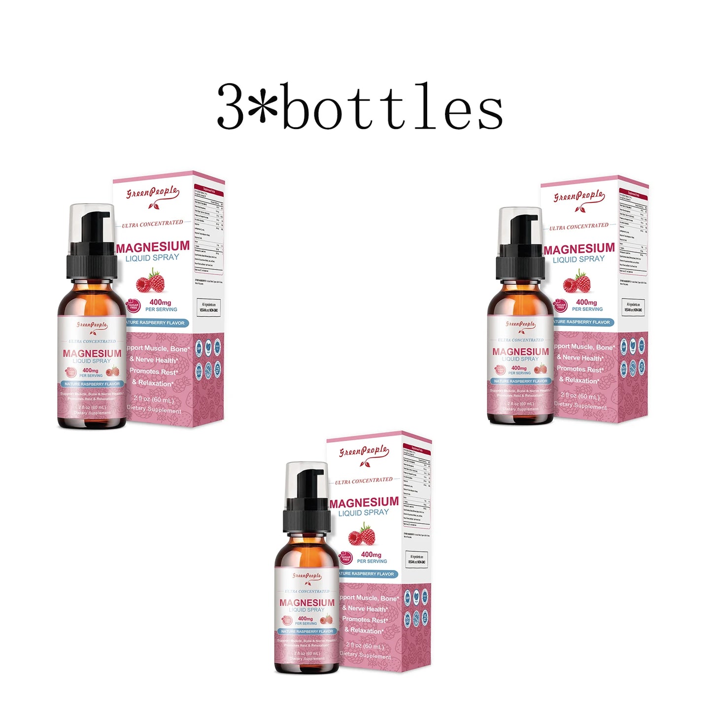 Magnesium Glycinate Liquid 400mg – With B6, C, D & Zinc