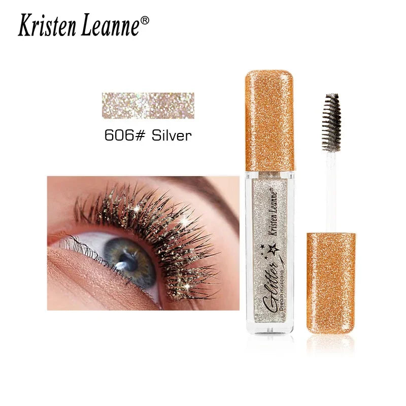 Silver Diamond Glitter Mascara – Waterproof, Curling, Fast Dry