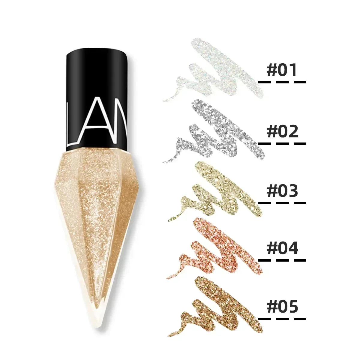 Diamond Shimmer Liquid Eyeliner – Waterproof 5-Color Set