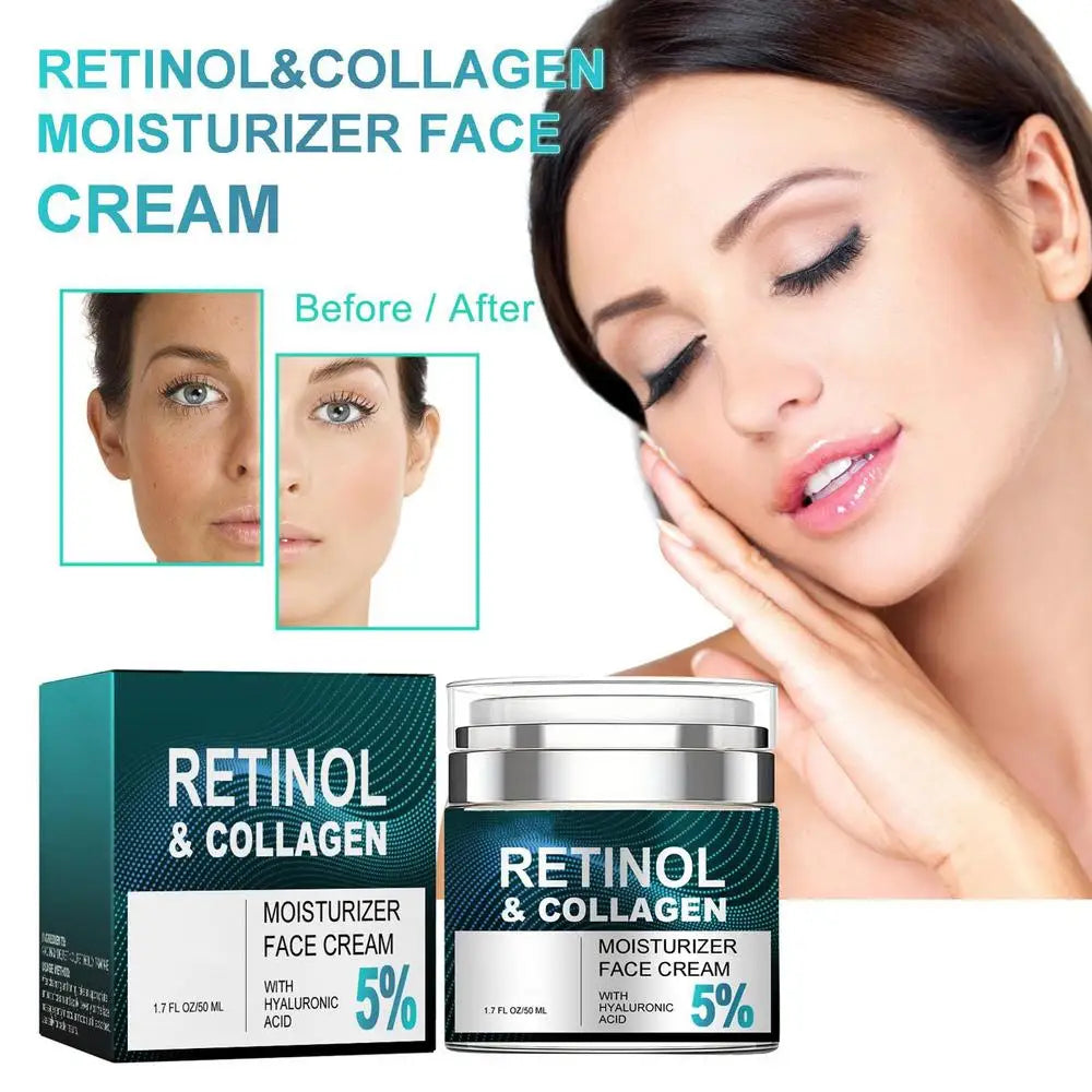 Retinol Anti-Aging Face Cream – Collagen & Hyaluronic Acid (50ml)
