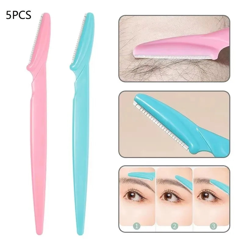 Stainless Steel Eyebrow Trimmer Set (5pcs)