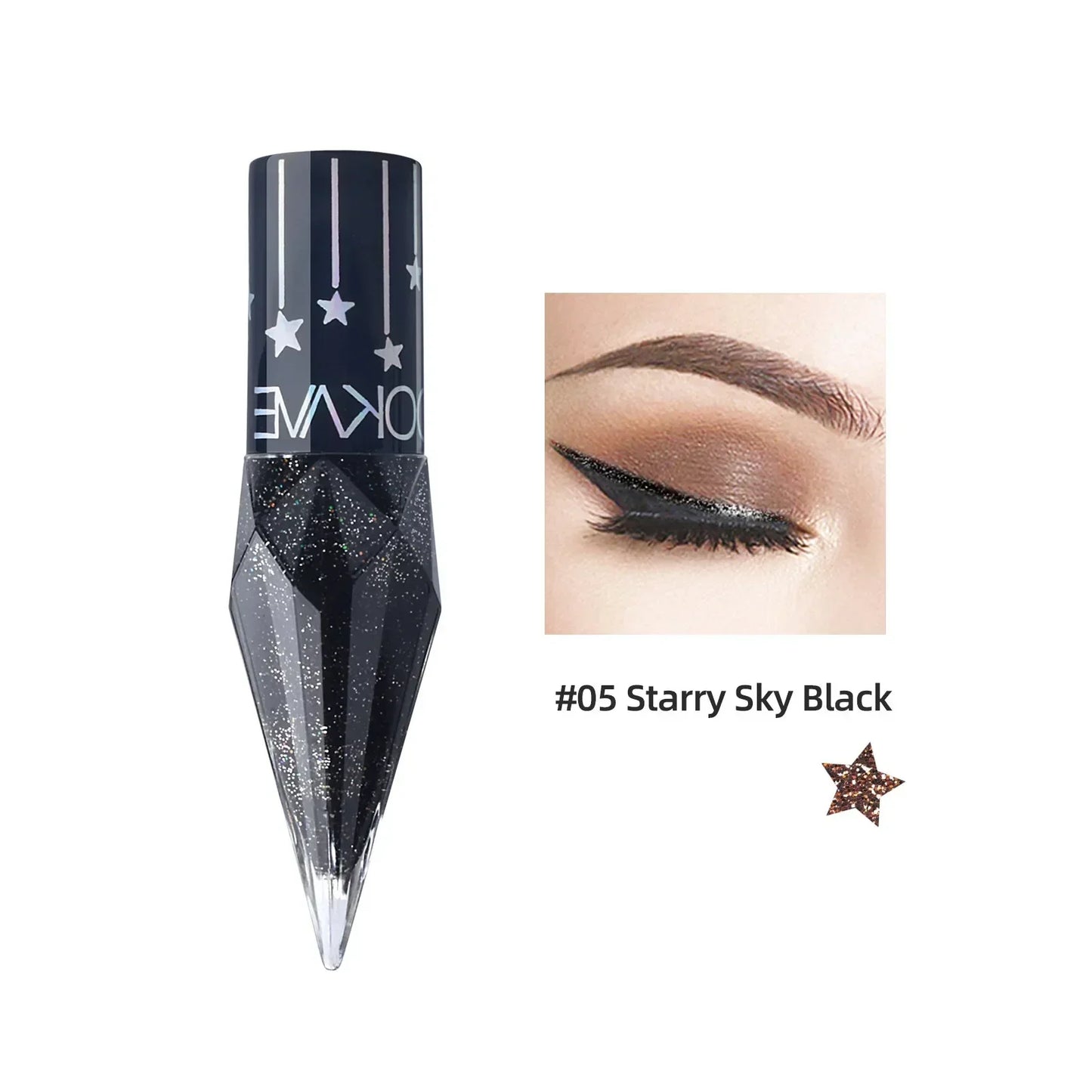 Diamond Shimmer Liquid Eyeliner – Waterproof 5-Color Set