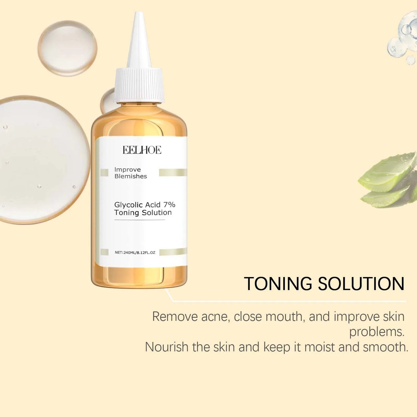 EELHOE Glycolic Acid Toner 7% – Firming & Oil Control (240ml)