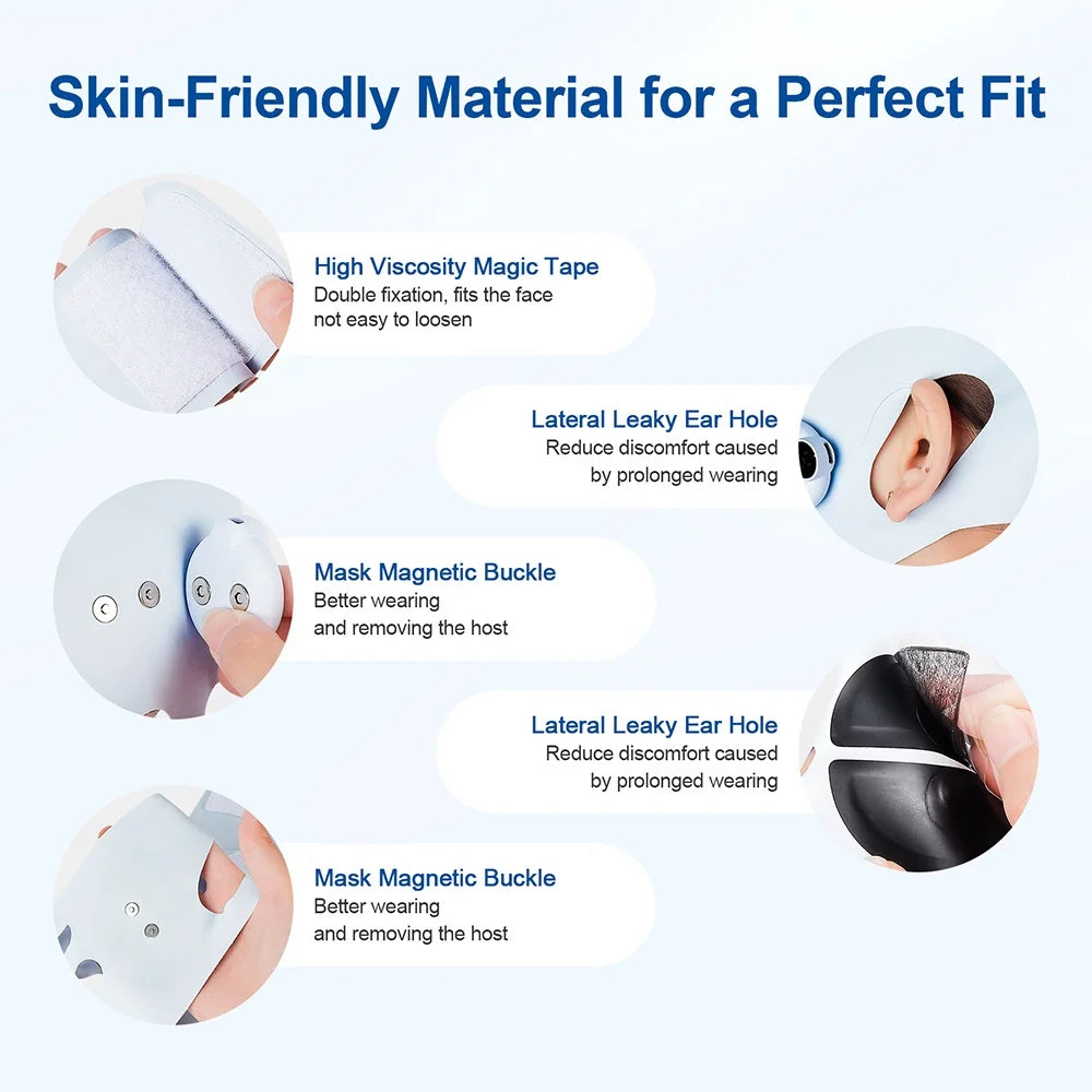 Face Lifting Beauty Machine EMS Chin Cheek Slimming Strap Skincare Facial Shaping Massager Double Chin Removal V Line Lift Belt