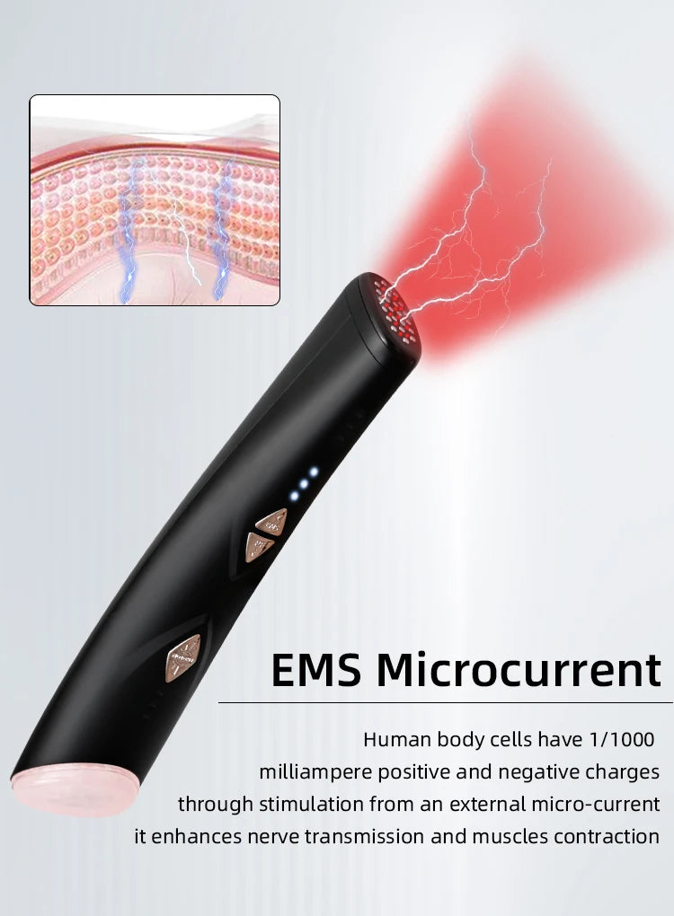 Lesenbeauty Multifunction Skincare Device Pro Hot Compress Skin Care LED Light Therapy EMS Face Lifting Beauty Massager