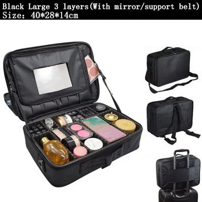 Large Cosmetic Makeup Bag – Travel Storage Case