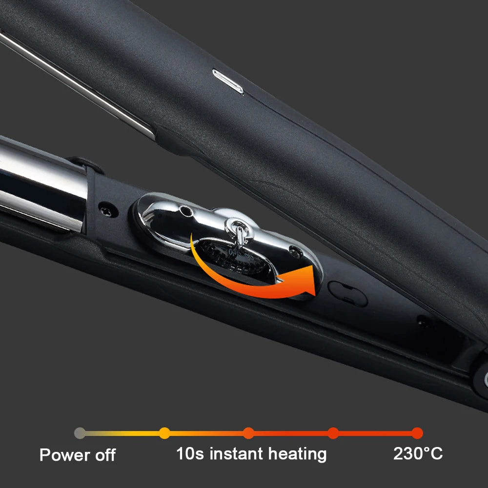 Titanium Flat Iron Curler – U-Shaped Professional Hair Styler