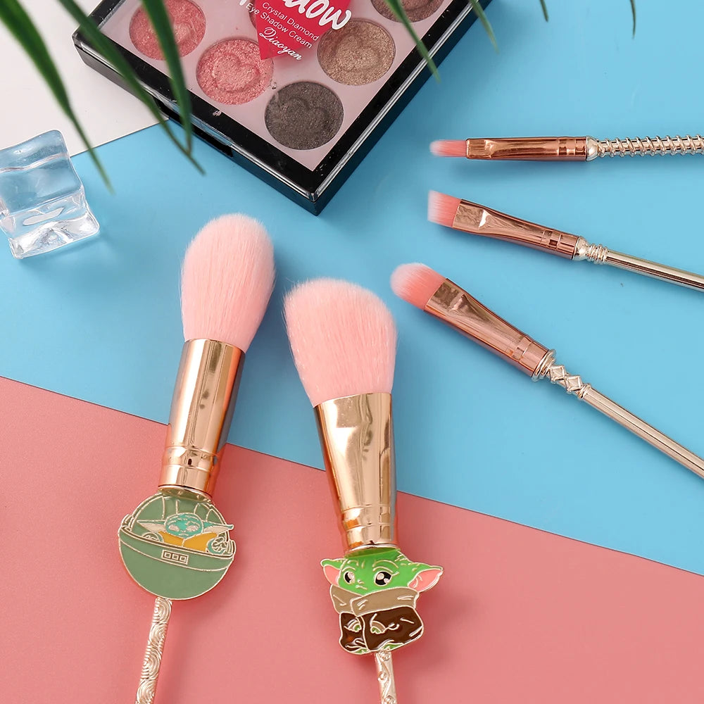 5PCS Star Wars Makeup Brush Set – Yoda Eyeshadow & Powder Brushes