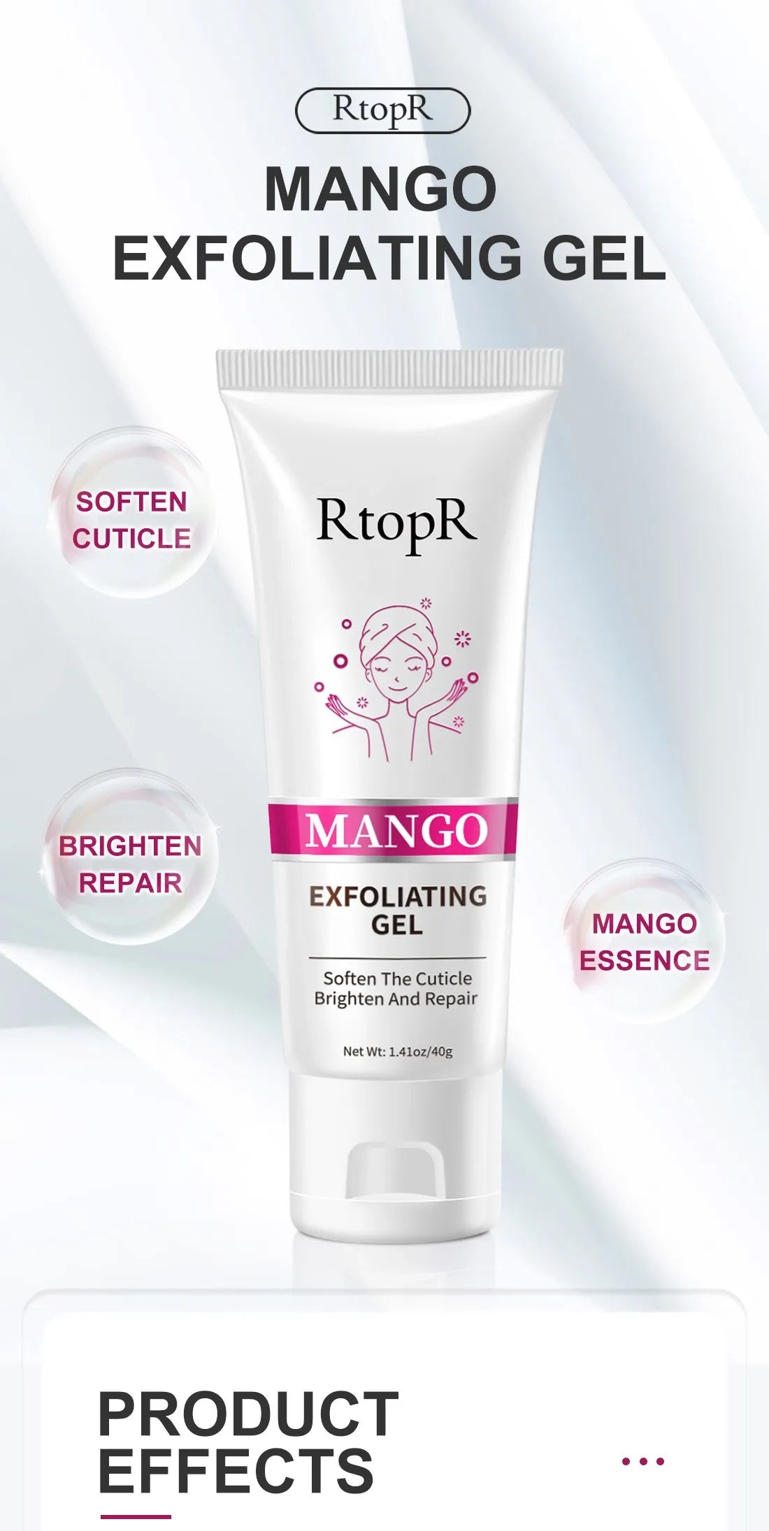 RtopR Exfoliating Facial Gel – Pore Cleanser & Scrub