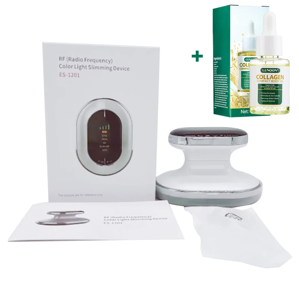 EMS RF Body Slimming Massager + Collagen Oil – Fat Burner Device
