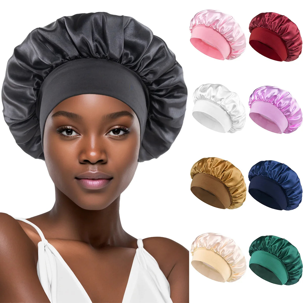 Women’s Satin Bonnet – Night Sleeping Hair Cap