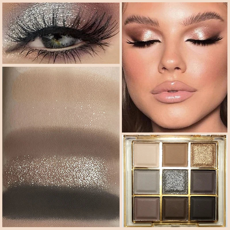 9 Color Glitter Eyeshadow Palette