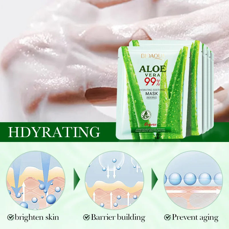 BIOAQUA Aloe Vera Face Masks (5/10pcs)