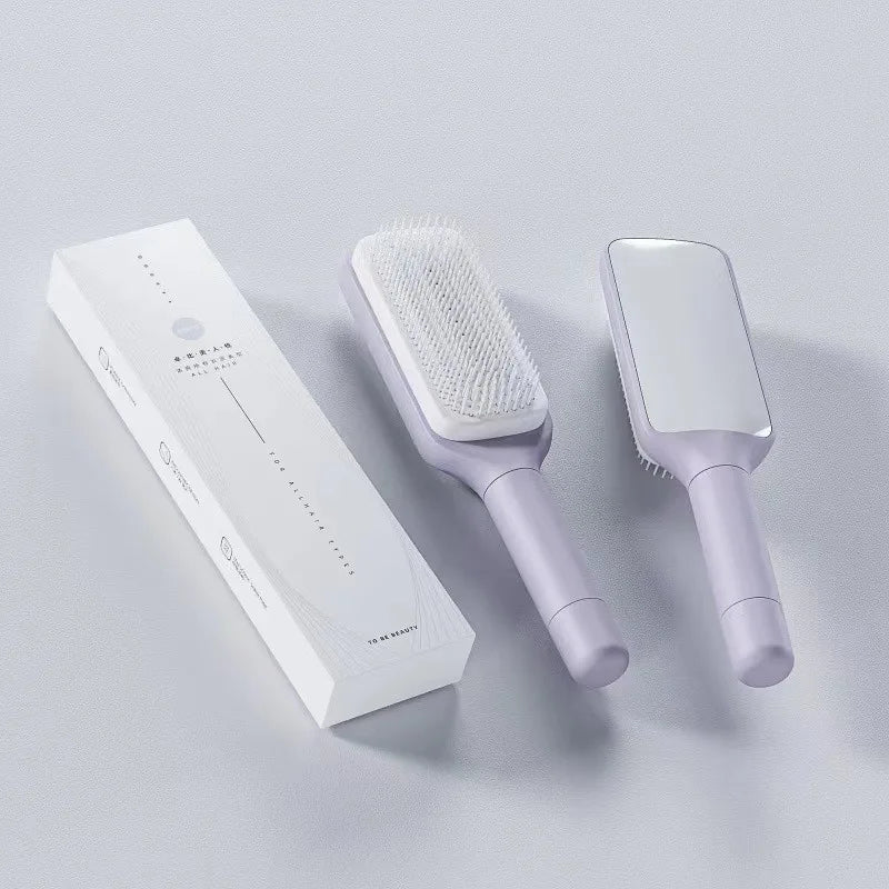 Self-Cleaning Massage Comb – Anti-Static Hairbrush for Women