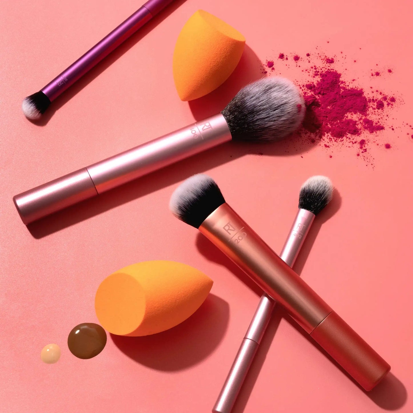 Real Techniques Professional Makeup Brushes Set Foundation Powder Contour Blush Concealer Eyeshadow Blending Cosmetic