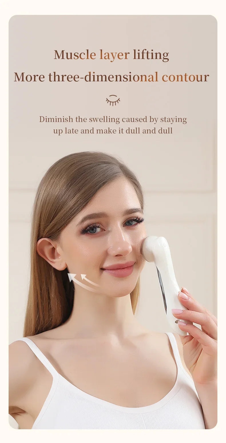 Facial Beauty Device EMS Microcurrent Introduction Facial Massager for Lifting and Firming Photon Skin Rejuvenation Anti-Wrinkle