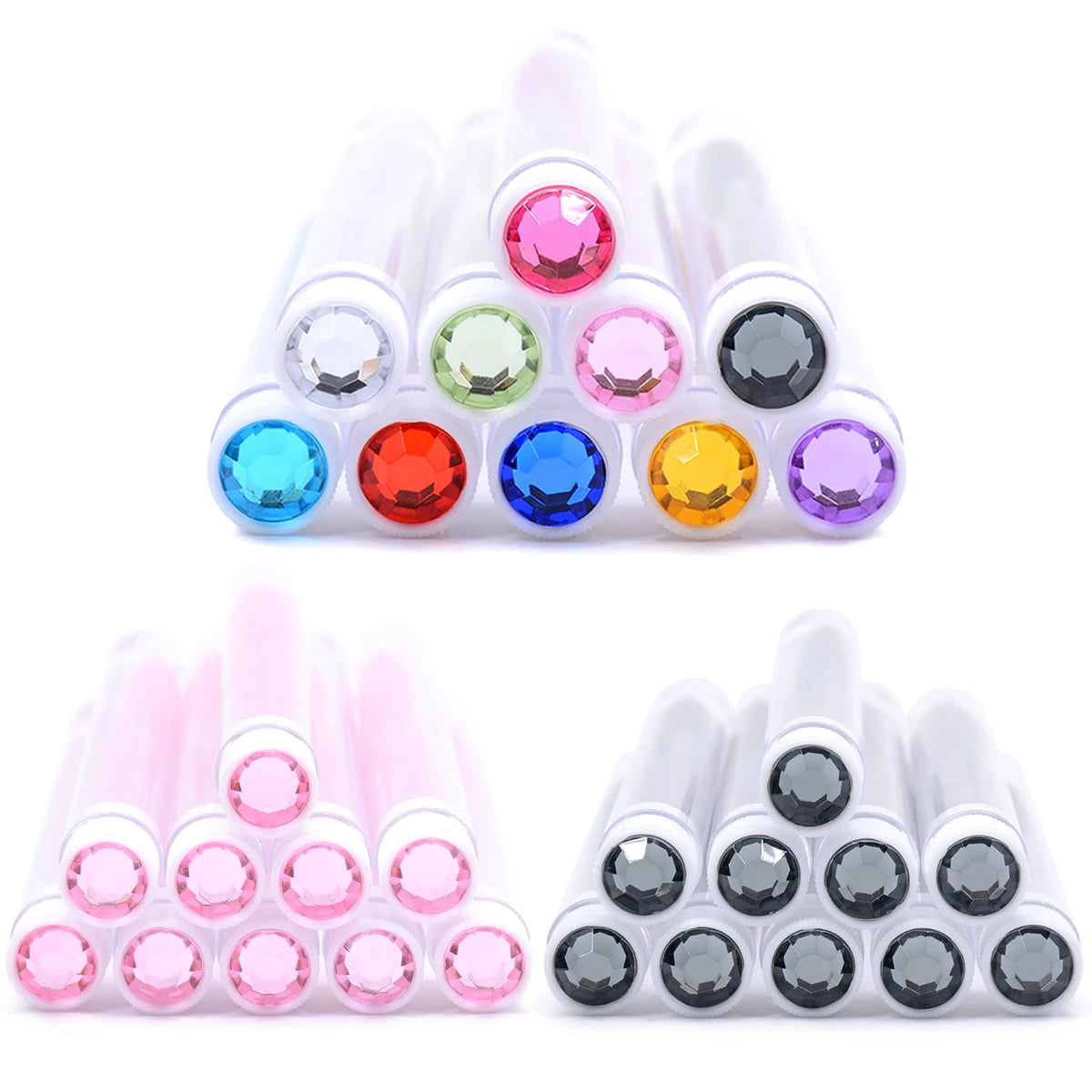 10PCS Diamond Eyelash Brushes – Spoolies & Wands