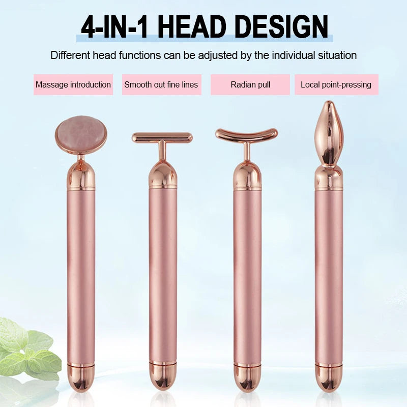 24K Gold Vibrating Face Roller