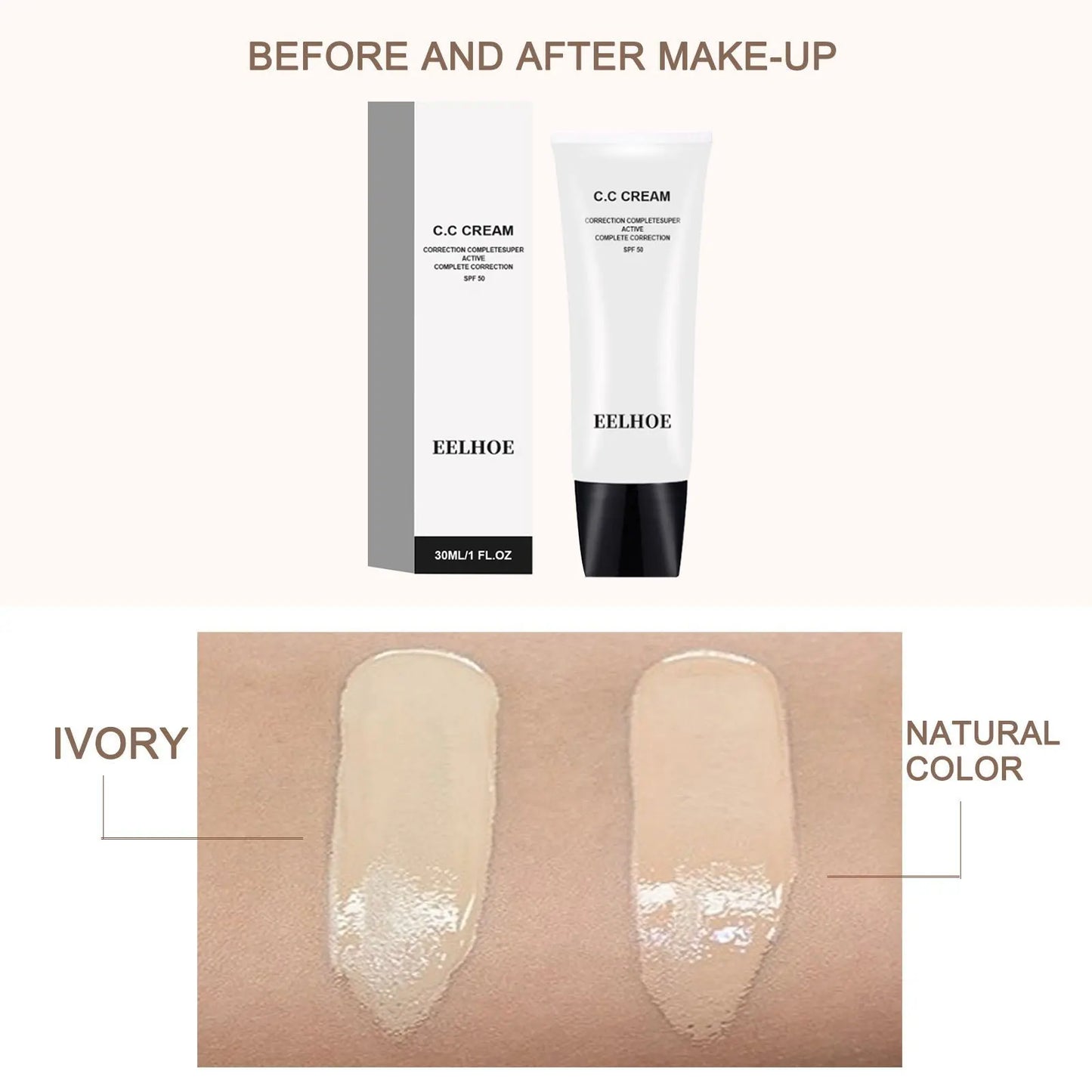 CC Cream Foundation – Korean Skin Brightening Concealer (30g)