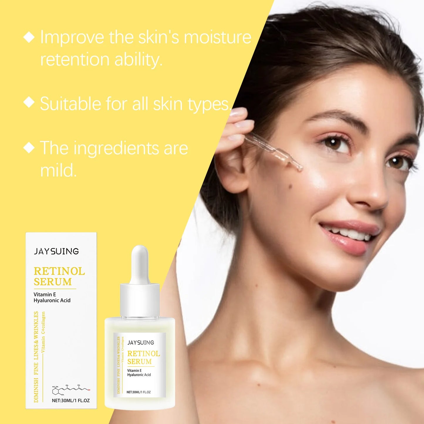 Retinol Eye Serum – Collagen & Hyaluronic Acid Anti-Puffiness