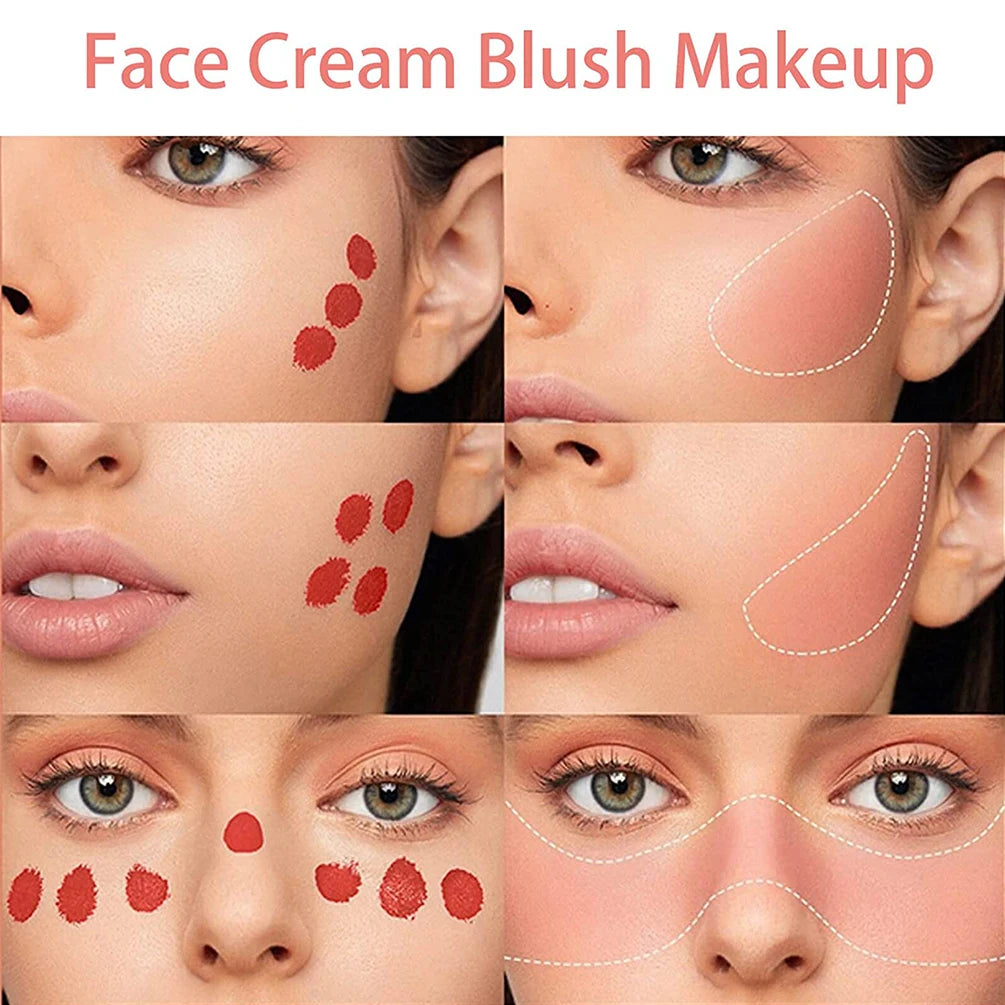QIBEST Liquid Blusher – Cushion Applicator Cream Cheek Tint