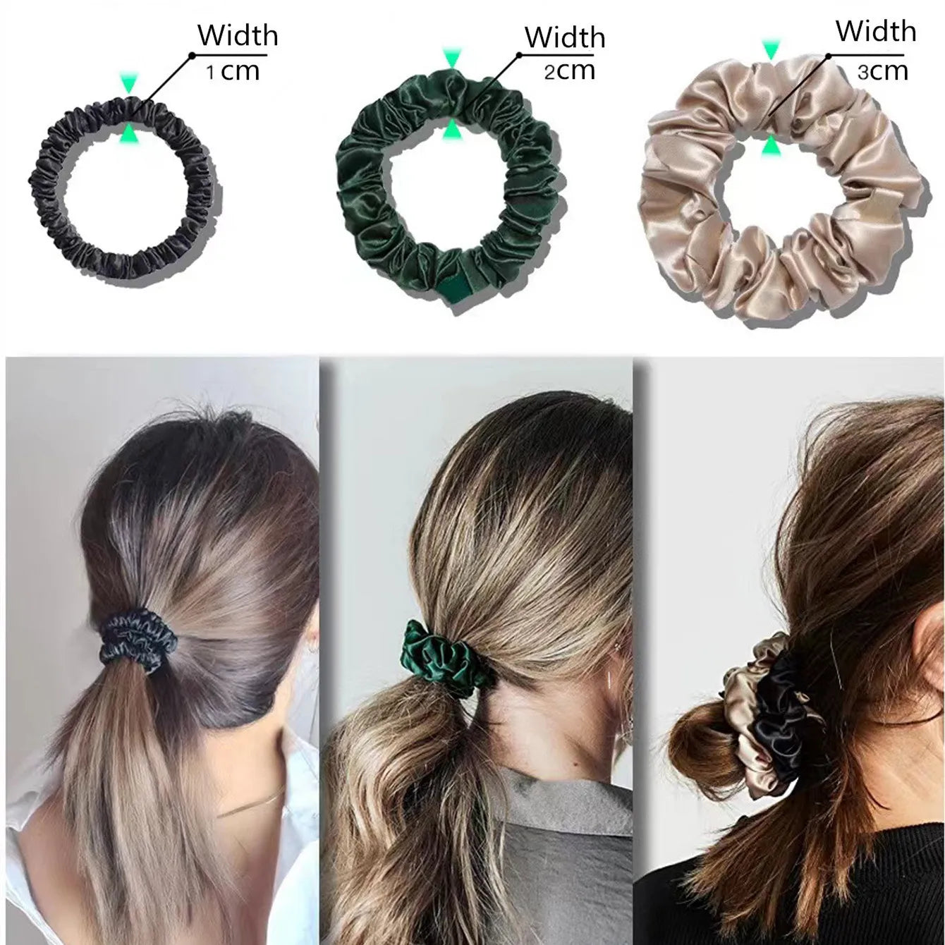 Silk Hair Scrunchies – Pure Mulberry Skinny Hair Ties