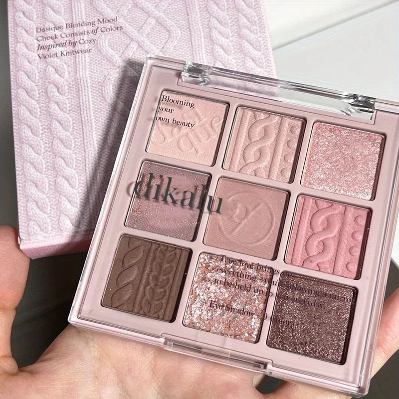 Mini Eyeshadow Palette – 9 Color Pink Brown