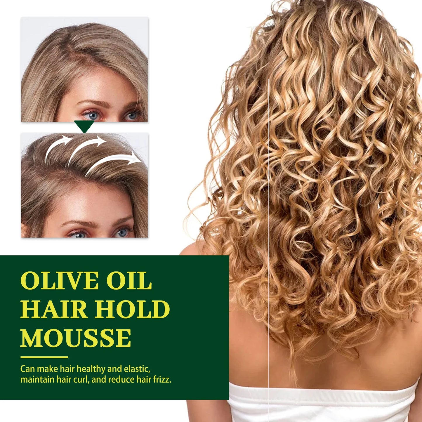 EELHOE Olive Oil Mousse – Curly Hair Styling Foam