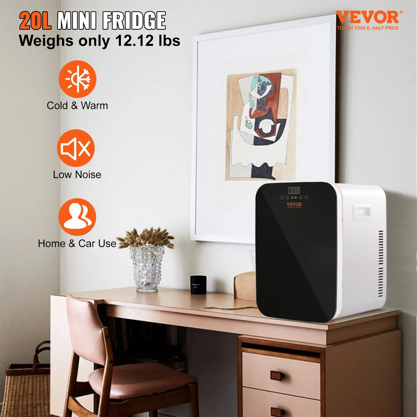VEVOR 20L Mini Fridge – Portable Skincare & Cosmetic Cooler