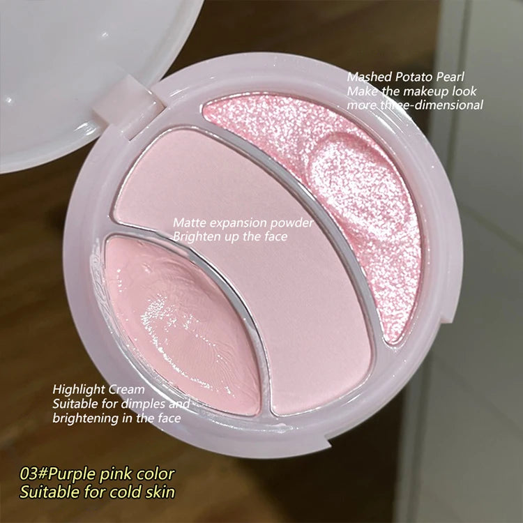 3-Color Highlighter Palette