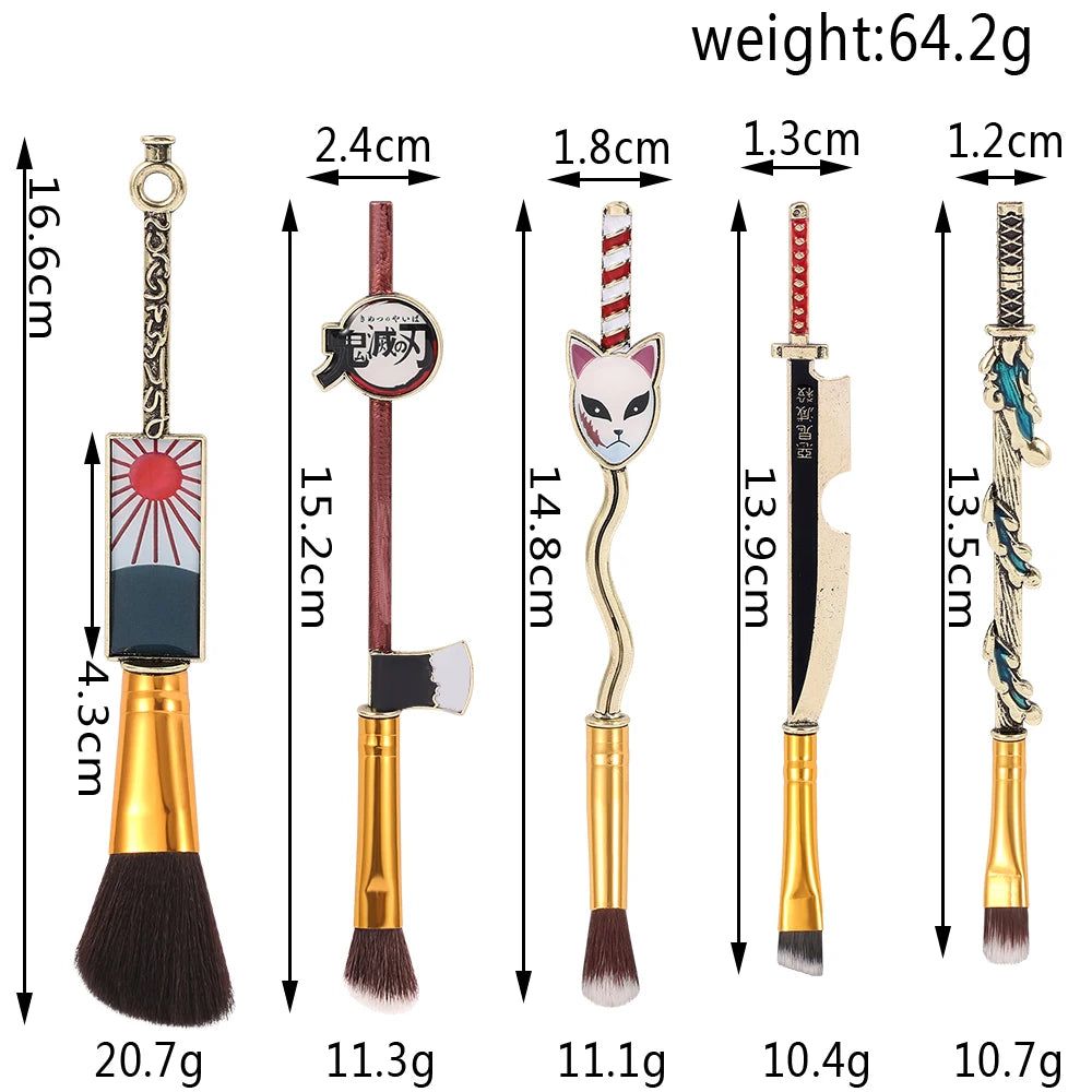 Demon Slayer Makeup Brush Set (5pcs) – Cosplay Tools